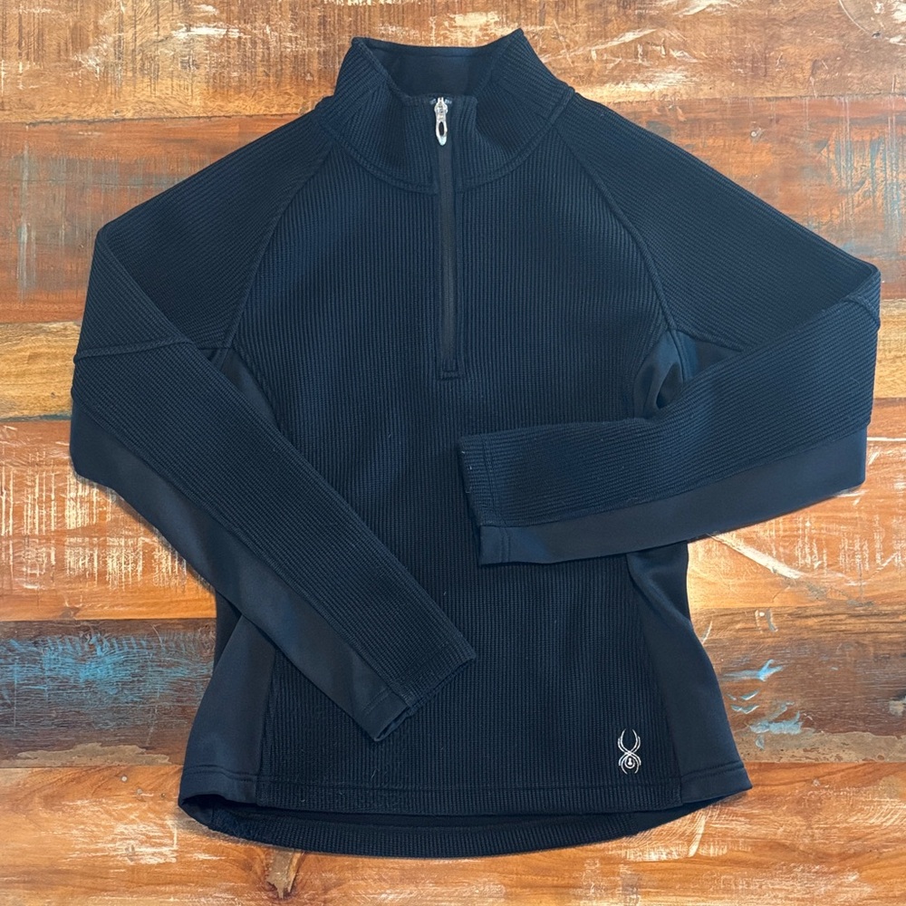 Women’s Spyder Black Half-Zip Pullover. Size: M